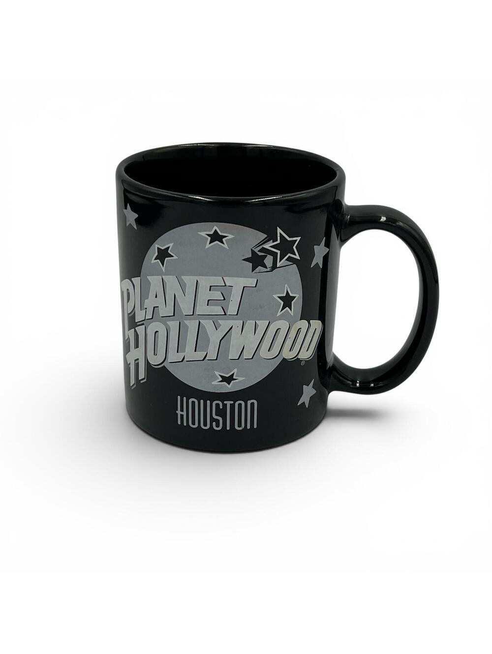 Vintage Planet Hollywood Houston Black Ceramic Souvenir Mug Vintage 1991